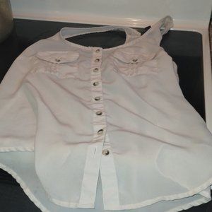 Fun& flirt sheer size L racer back tank top pink/peach